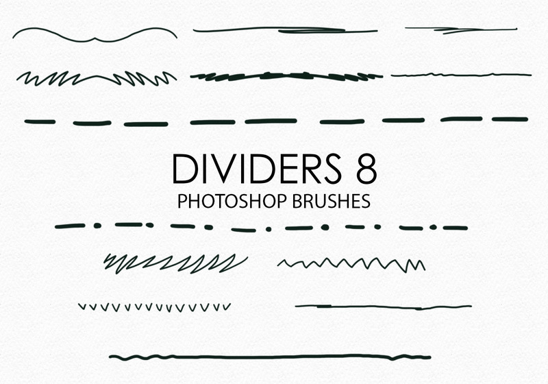 Free Hand Drawn Dividers Photoshop Brushes 8 Photoshop brush