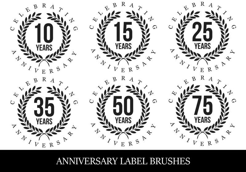 Anniversary Label Brushes Photoshop brush