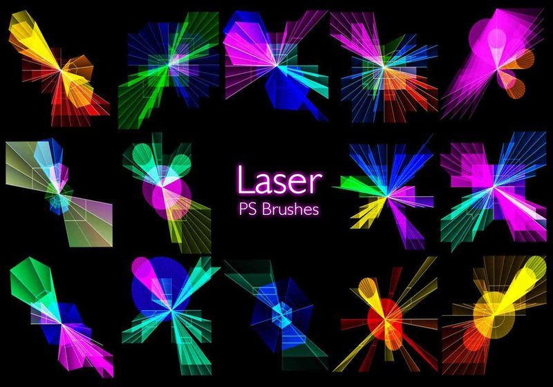 20 Laser PS Brushes abr. vol.11 Photoshop brush
