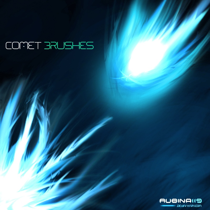 comet brushes techno photoshop