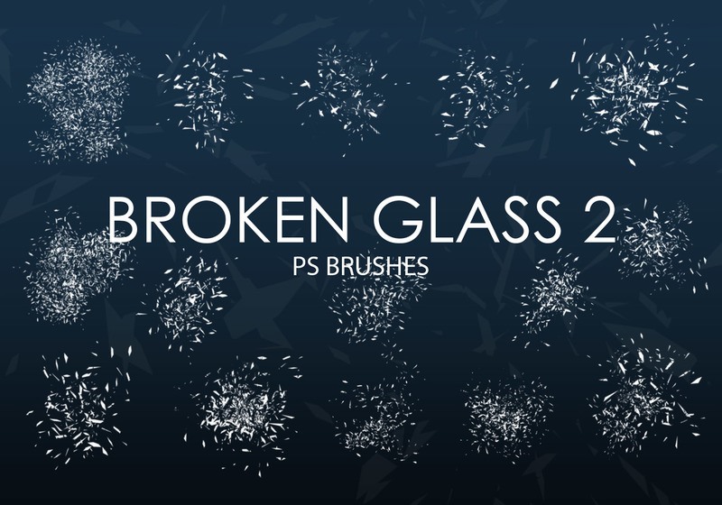 free broken glass photoshop brushes 2