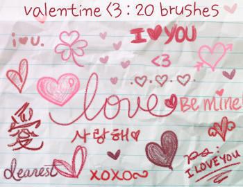 Love Doodles Brushes 3 Photoshop brush