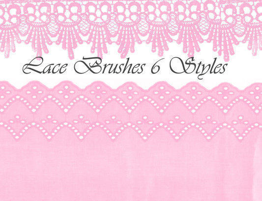 Lace Brushes 6 Styles Photoshop brush