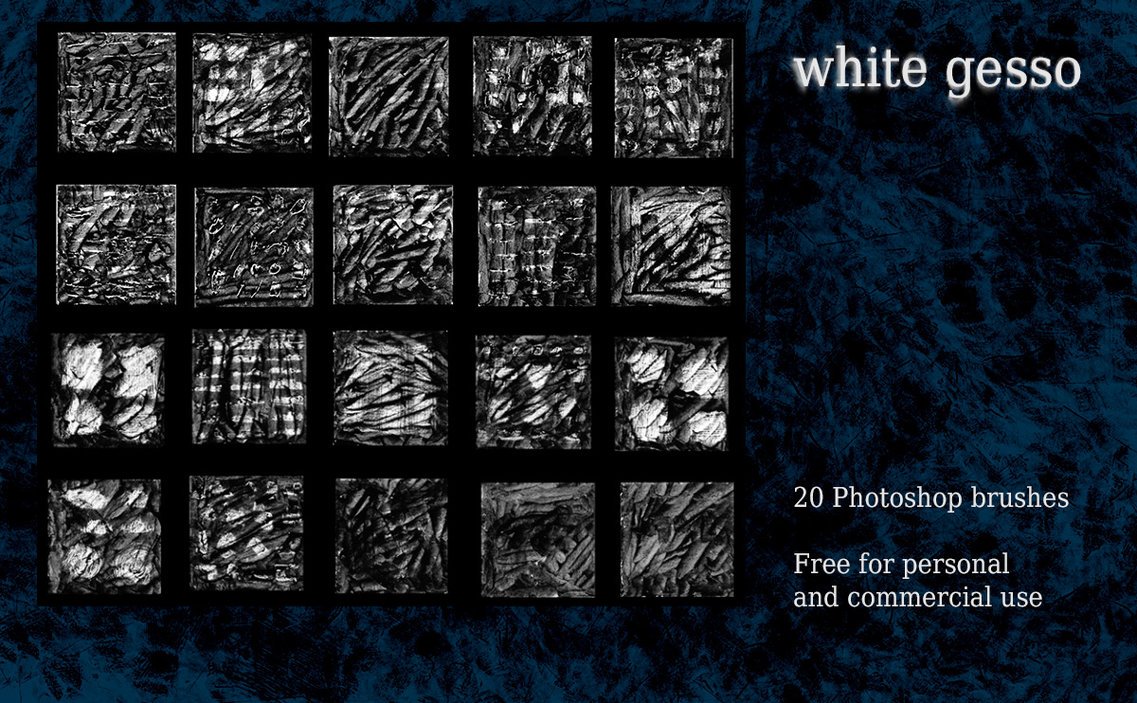 White Gesso PS Brushes Photoshop brush