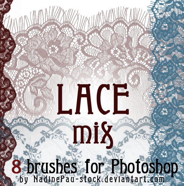 lace mix decorative photoshop brushes