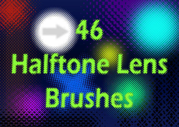 46 Halftone Lens Brushes Photoshop brush