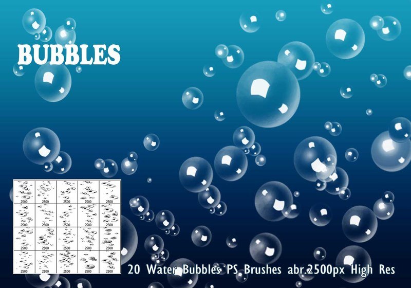Water Bubbles PS Brushes abr. Photoshop brush