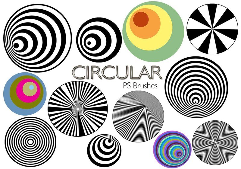 20 Circular PS Brushes abr. Vol.3 Photoshop brush