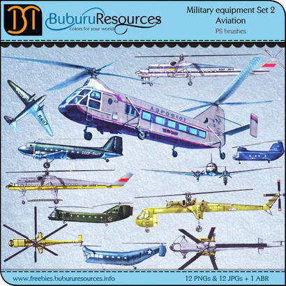 Military equipment Set 2 – Aviation Photoshop brush