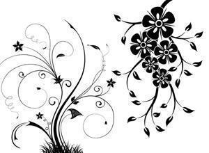 free floral swirls brushes nature
