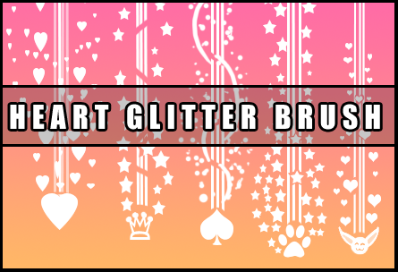 Heart Glitter Brush Photoshop brush