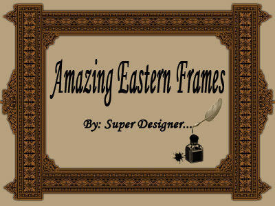 Amazing Eastern Frames ;)  Photoshop brush