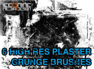 Ice 9 High Res Plaster Grunge Brushes Photoshop brush