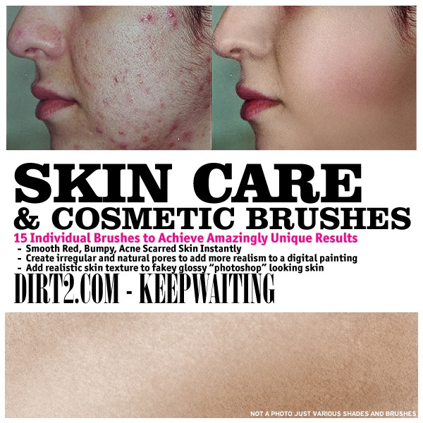 skin care and cosmetic brushes people