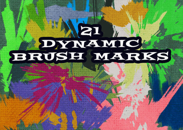 21 Dynamic Brush Marks Photoshop brush