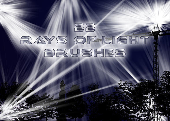 22 Rays of Light Brushes Photoshop brush