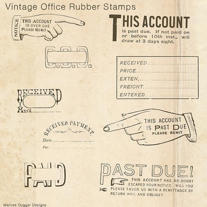 Vintage Office Rubber Stamps Brushes Photoshop brush