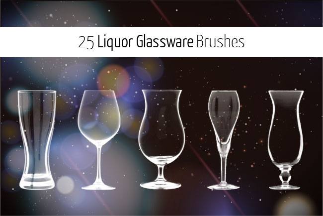 25 Glassware Brushes Photoshop brush