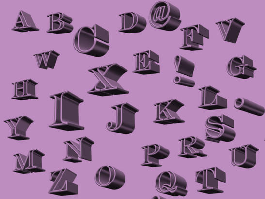 3D Letters Brushes Photoshop brush
