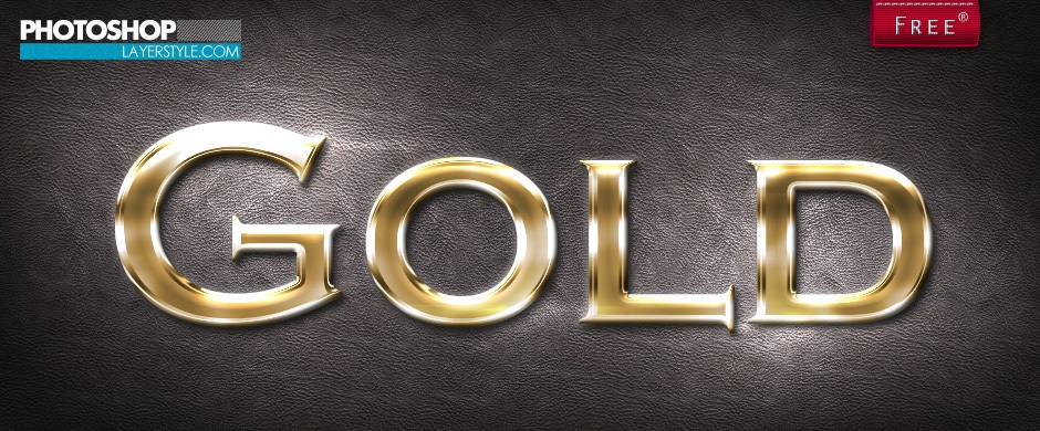 gold layer style 3 photoshop styles