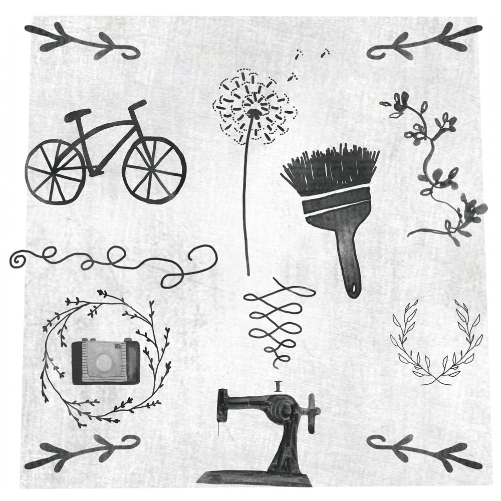 15 hand drawn brushes photoshop