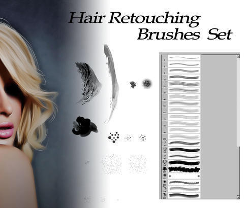 Hair Retouching Brushes for Photoshop Photoshop brush