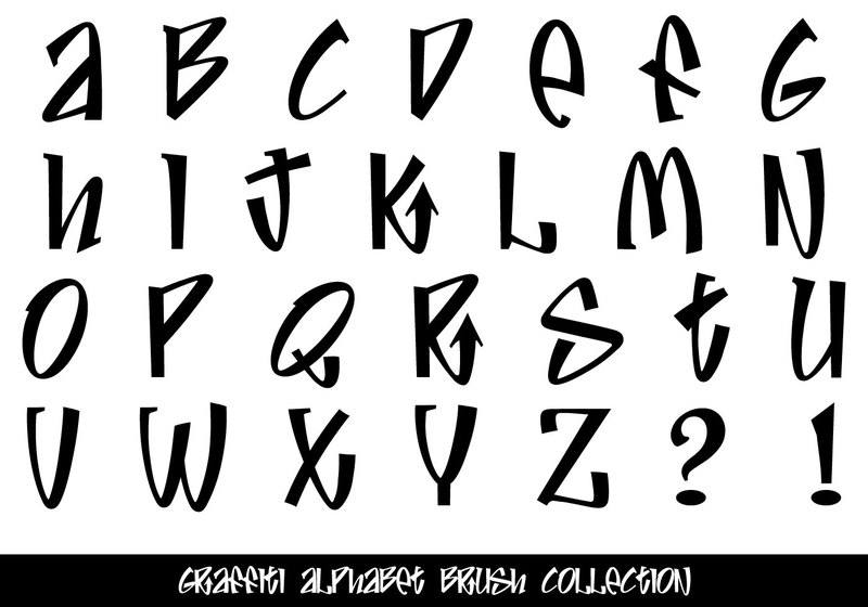 Graffiti Letter Brushes Symbol Photoshop Brushes Brushlovers Com