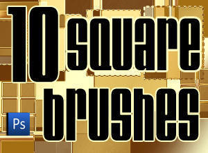 10 square brushes symbol photoshop
