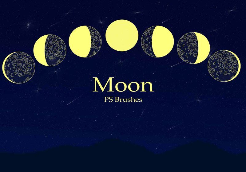 20 Moon Ps Brushes abr vol.3 Photoshop brush