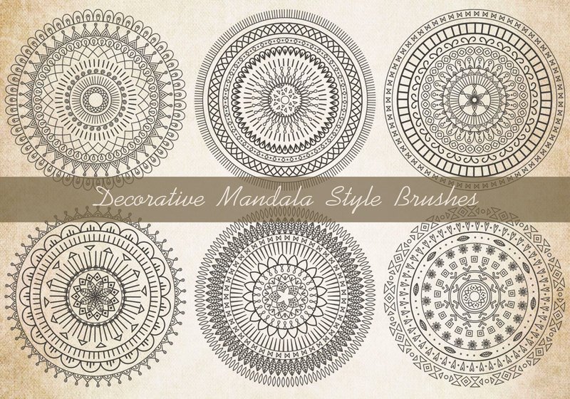 Decorative Mandala Brushes Photoshop brush