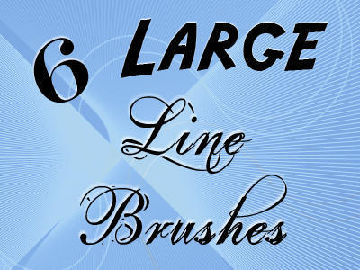  6 LARGE line brushes Photoshop brush