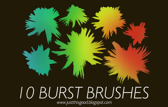 10 Paint Burst Brushes Photoshop brush