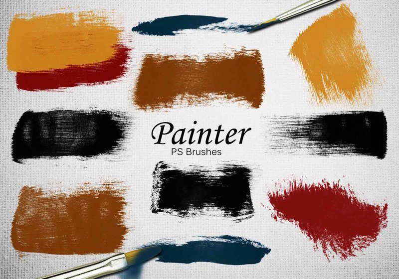 20 Painter PS Brushes abr.Vol.8 - Paint Photoshop Brushes | BrushLovers.com