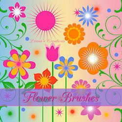 Vector Flower Brushes Photoshop brush