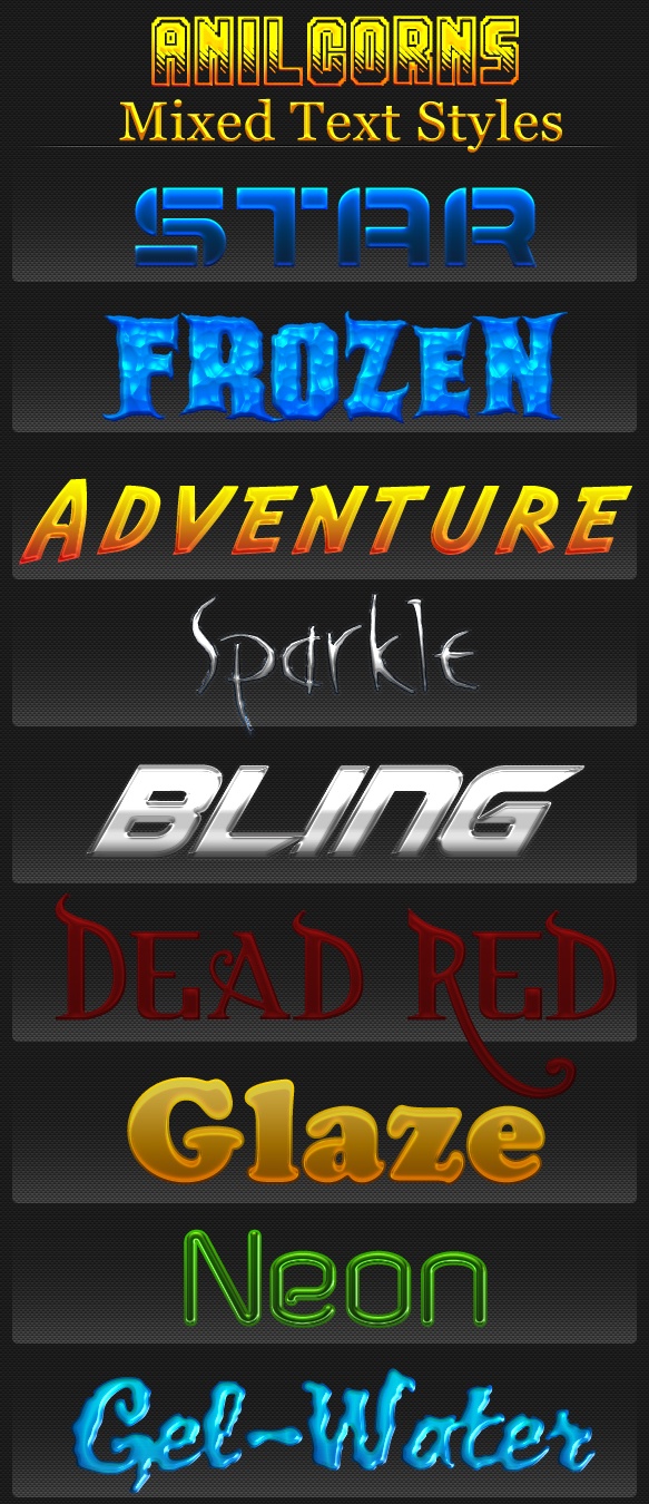 mixed layer styles photoshop styles