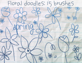 Flower Doodles Brushes Photoshop brush