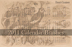 2011 Calendar Brushes Photoshop brush