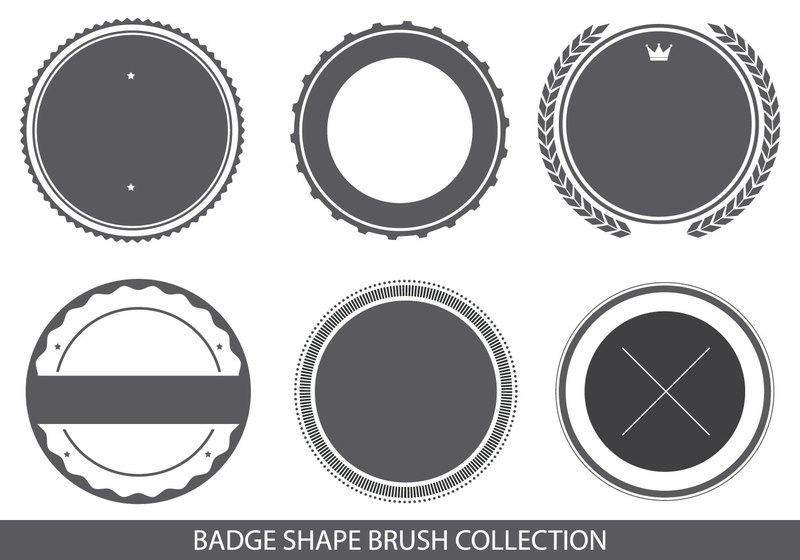 Badge Shapes Brush Collection Photoshop brush