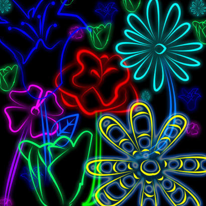 outerspace flowers Photoshop brush