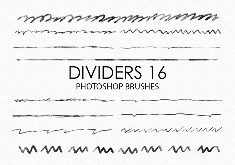 Free Hand Drawn Dividers Photoshop Brushes 16 Photoshop brush