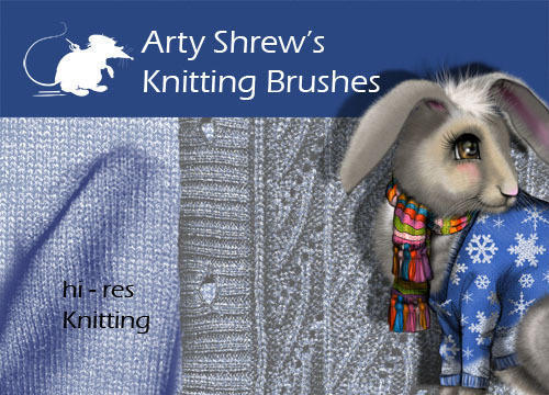 Arty Shrew's Knitting Brushes Photoshop brush