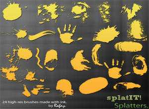 splatIT! Splatters Photoshop brush