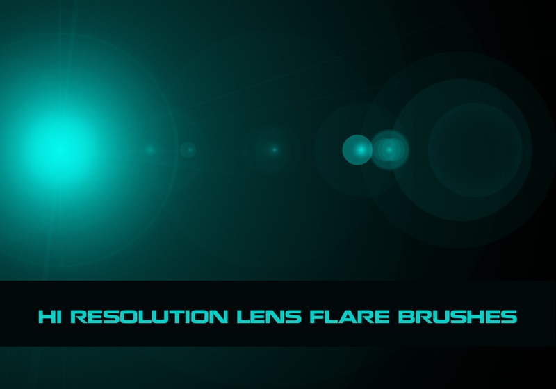 Hi Res Lens Flare Brushes Photoshop brush
