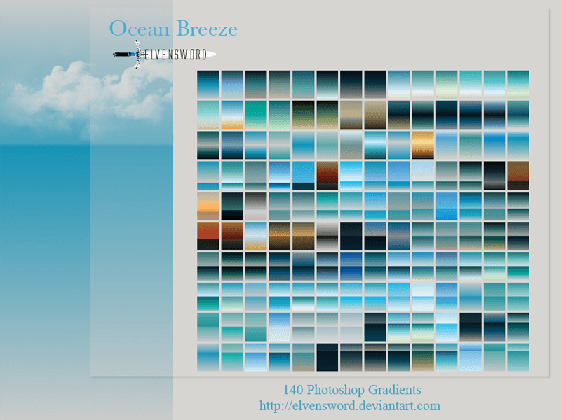 ocean breeze ps gradients photoshop