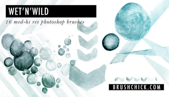Wet’n'Wild WatercolorBrushes Photoshop brush