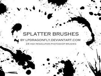 Splatter Brushes Photoshop brush