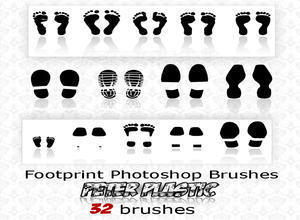 footprint brushes people photoshop