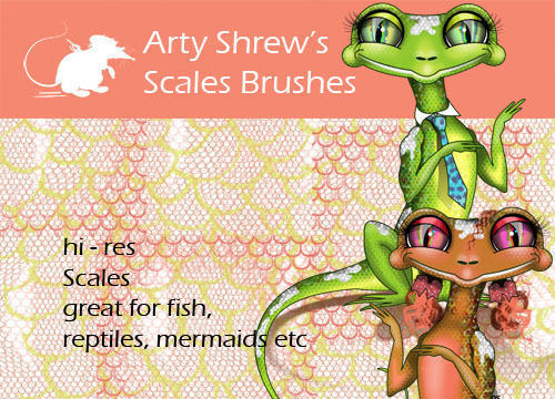 Arty Shrew's Scales Brushes  Photoshop brush