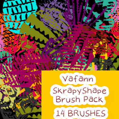 Vafann Handmade Skrapy Shape Brush Pack Photoshop brush