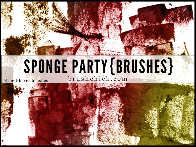 Sponge Party Photoshop brush